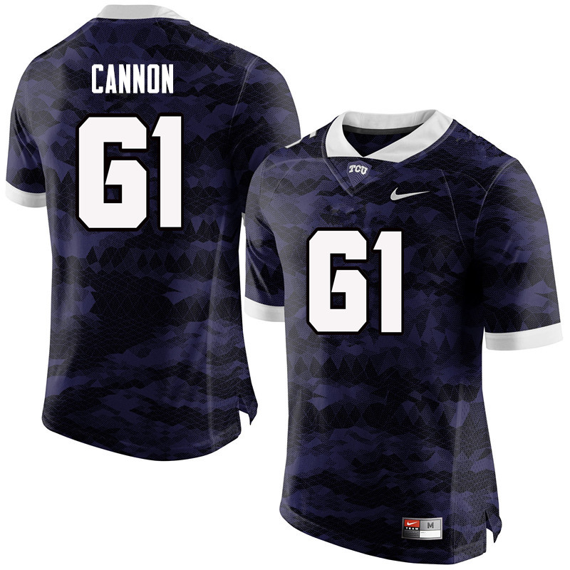 Men #61 Marcus Cannon TCU Horned Frogs College Football Jerseys-Purple - Click Image to Close